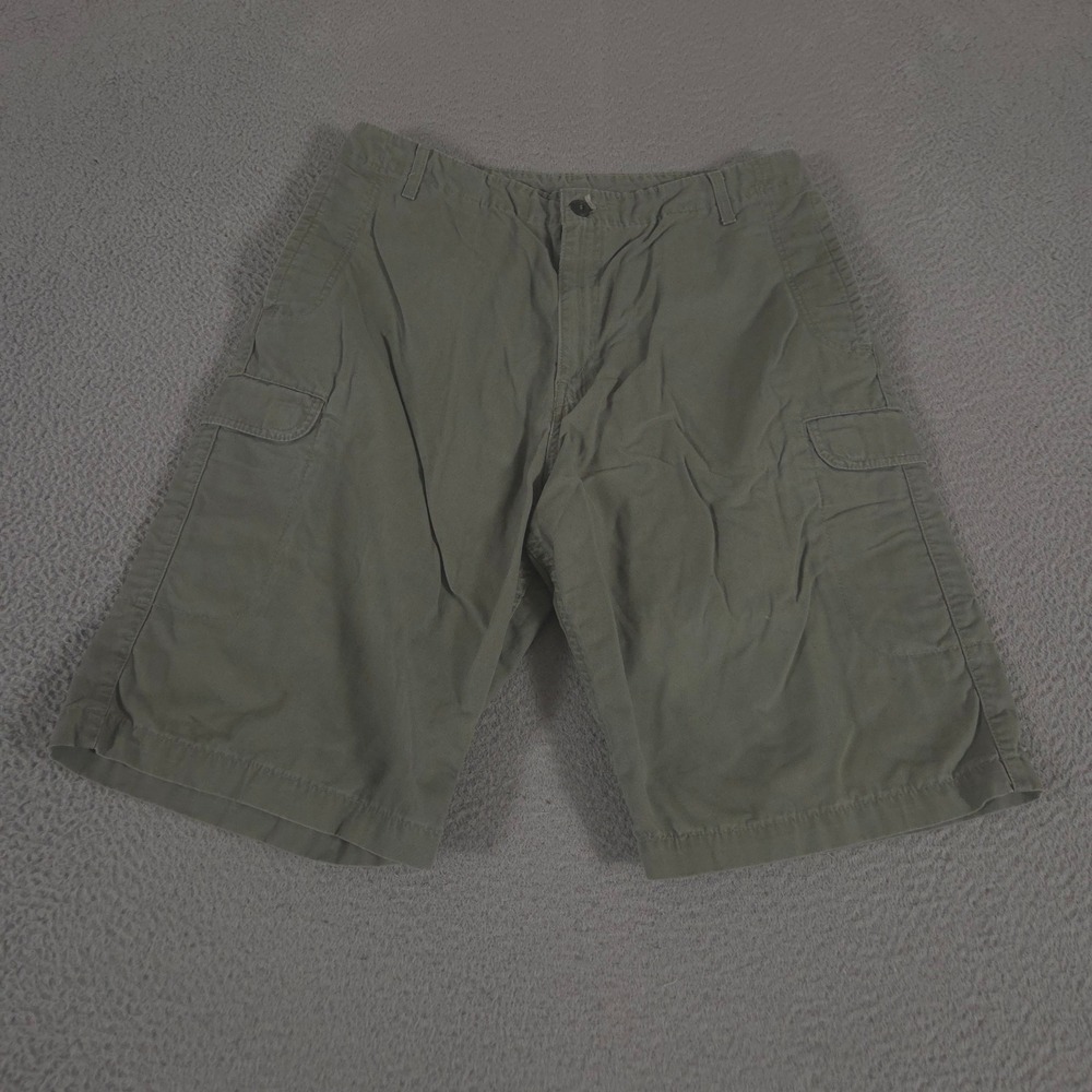 VINTAGE Levi's Shorts Men 36 Sage Cargo Cotton Canvas Utility Outdoor Hiking 90s